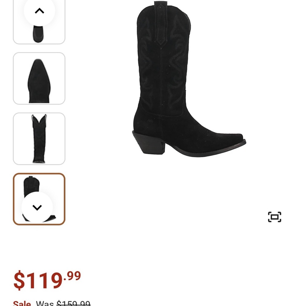 Black Suede Western Cowboy Boots brand new , never worn outside, fit too loose